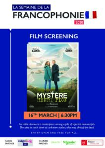 16th March | French Film Screening - Le Mystère Henri Pick